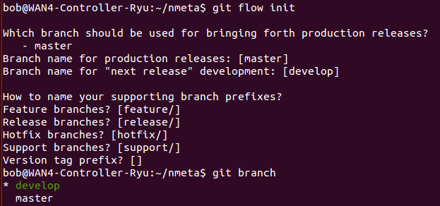 git flow init example